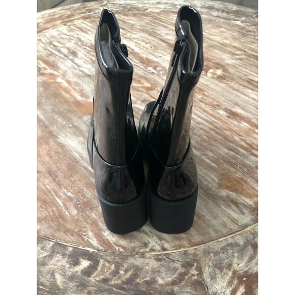 Aldo Upstep Boots Platform Patent Leather  Black NEW 6.5 US - Picture 4 of 8